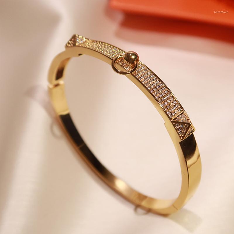 

Hot selling products ring bracelet zircon inlaid gold material classic ring style elegant temperament goddess ball lady Bracelet1