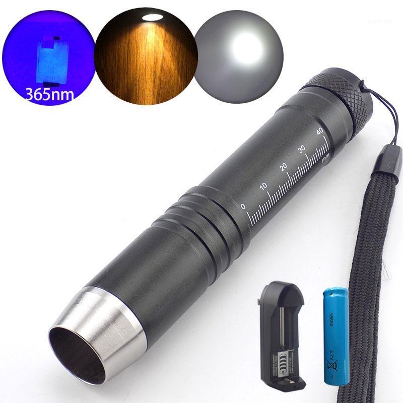 

UV 365nm LED Fluorescent High Power 3 Way Blacklight Yellow White UV Light Flash Lamp Torch Jewelry Stone Detection1