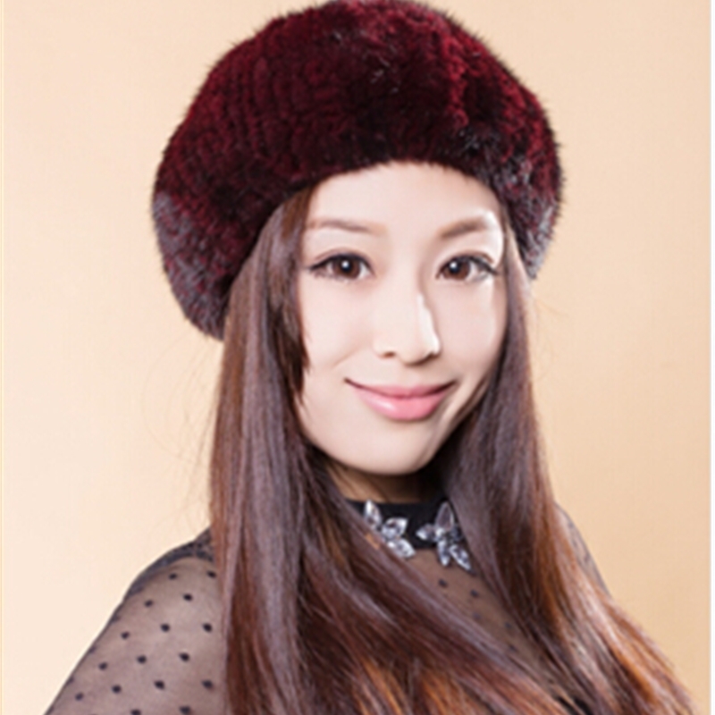

Adoring Hat New for Women Selling Winter Warm Gorars of Malay From Vison Cap Attacked and Sweeping Real Skin Ezlc, Black.