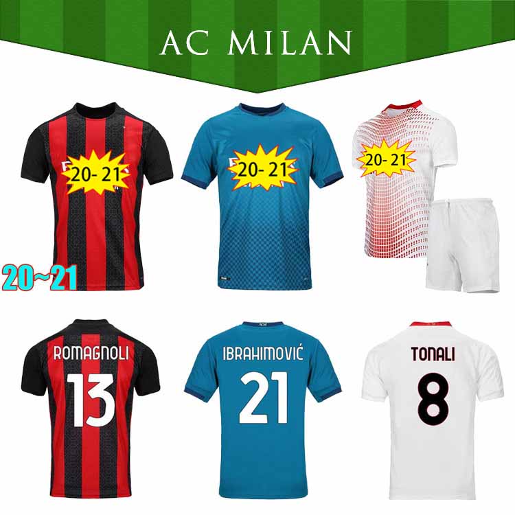 

2020 top AC milan soccer jersey IBRAHIMOVIC PAQUETA BENNACER ROMAGNOLI CALHANOGLU 2021 football shirt TONALI REBIC maillot men + kids kit, Purple
