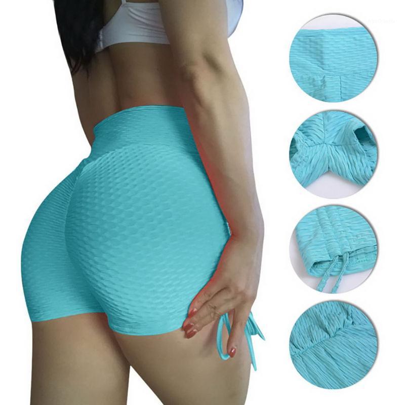 

2020 Gym Shorts Women High Waist Running Fitness Yoga Shorts Leggings Breathable Women' Solid Color Thin Skinny Sports1, Red