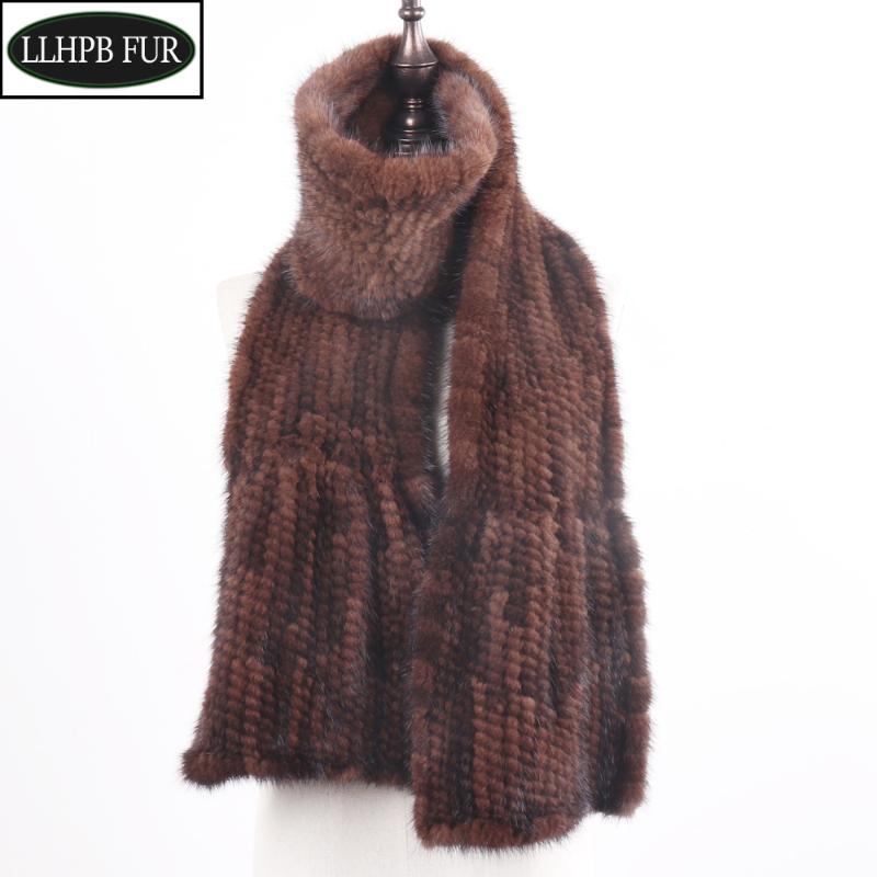 

New Women Winter Real Scarf 100% Natural Hand Knit Muffler Lady Warm Quality Long Style Real Scarves