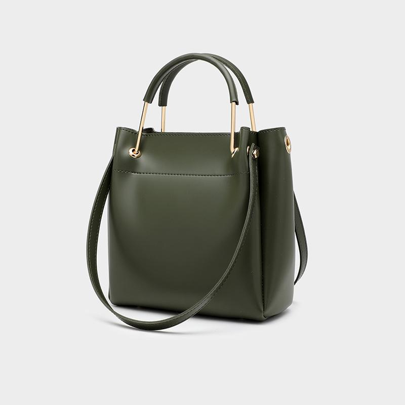 

New women's bag fashion portable bucket bag one shoulder handbag, Black