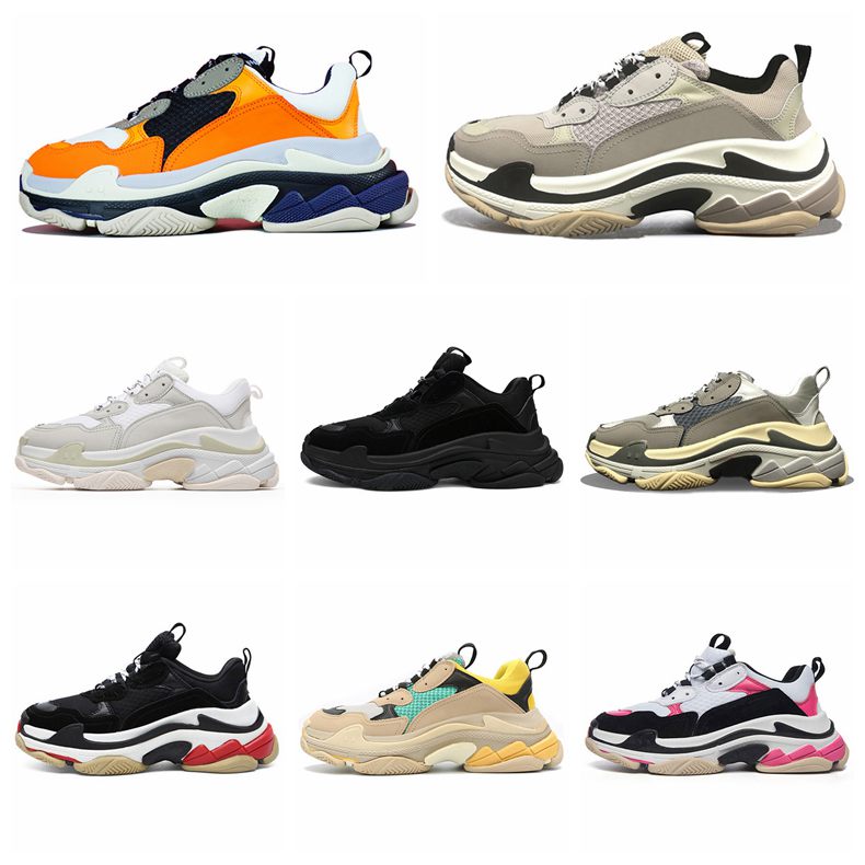 

Top Quality Luxury Mens Womens Triple S Sneakers Paris Clear Sole Mens Womens Designer Shoes Vintage Platform balenciaca shoes Chaussures, #16