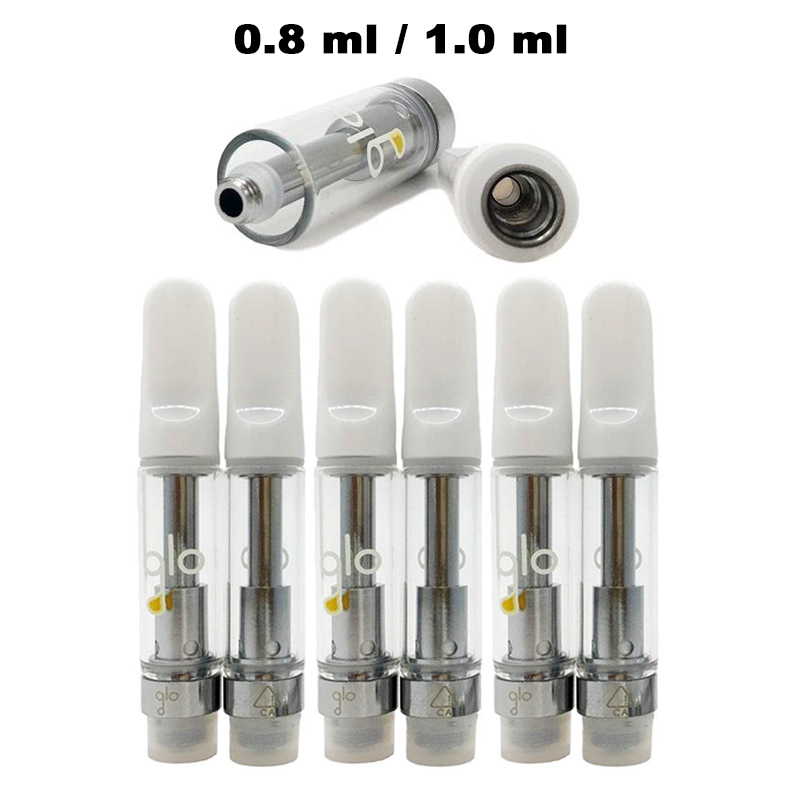 

10 Pcs Up Glo Atomizers Cartridge Empty Vape Pen 510 Thread 0.8ML 1.0ML Disposable E Cigarettes Cart Glass Thick Oil Cartridges