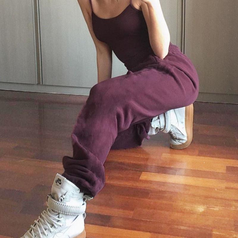 

2021 Pants Women Street Loose Thicken Casual Slim Fit Pants Multicolor Gym Sports Running Home Wear Trousers
