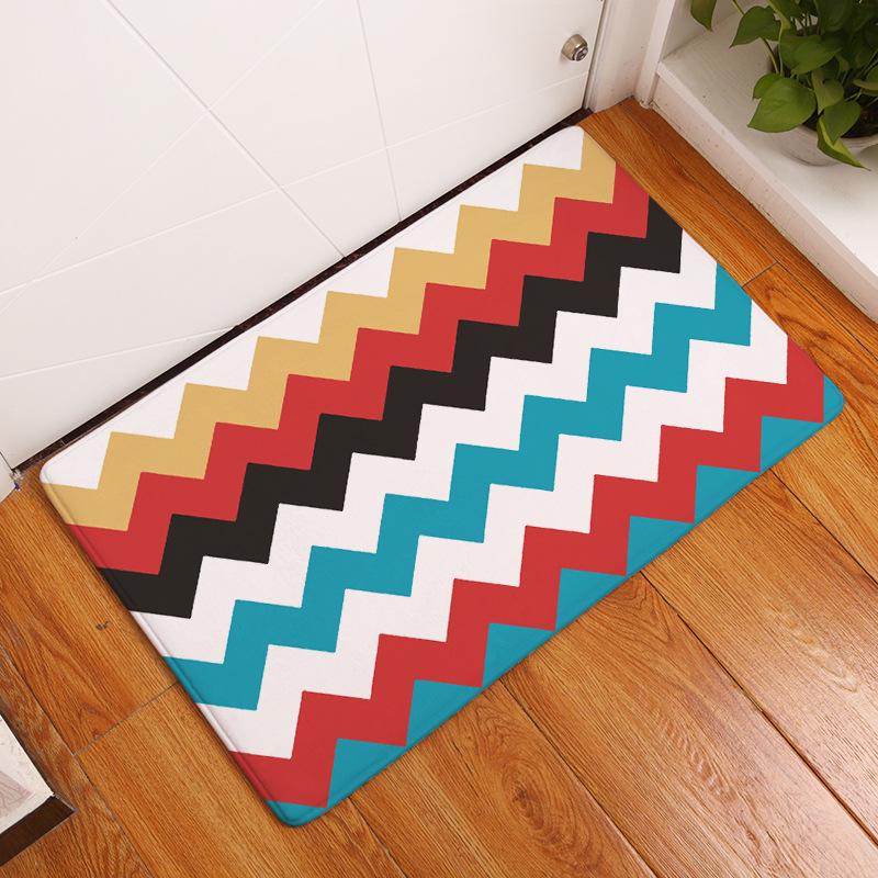 

Zeegle Geometric Entrance Mats Foot Pad Non-slip Bathroom Bath Mats Toilet Rugs Absorbent Kitchen Rugs Bedroom Carpets Doormats, Pattern 06