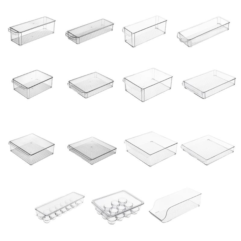 

Kitchen Storage Box With Lids Fresh Keeping Refrigerator Vegetable Fruit Egg Containers Transparent Cereals Sealed Box