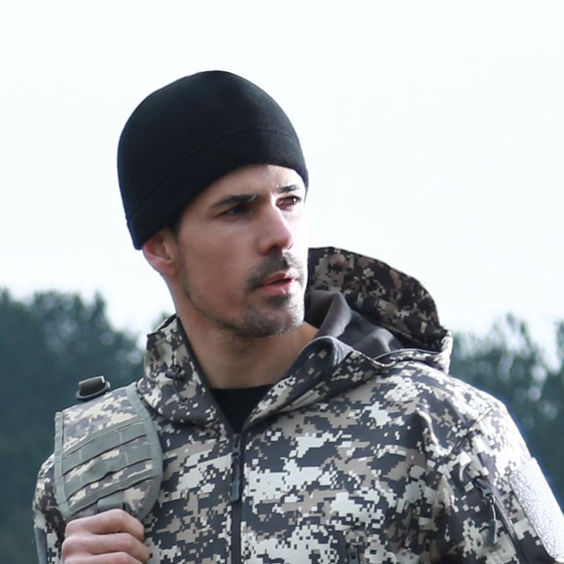 

Tactical Caps Unisex Warm Hat Fleece Caps Winter Breathable Cycling Fishing Hunting Hiking Fleece Beanies Tactical Windproof Cap, Black