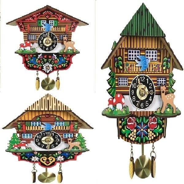 

1PCS Antique Wooden Cuckoo Wall Alarm Clock Bird Time Bell Swing Watch Home Decor