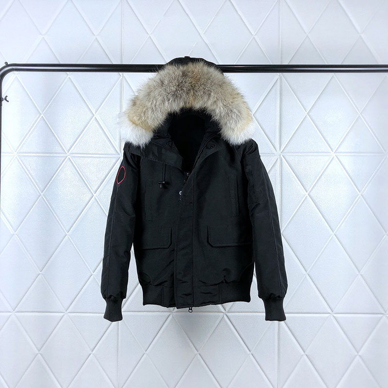 

Designer European down jacket for men's women with wolf fur hooded lightweight parkas outerwear winter coat Windbreaker puffer tracksuit, Navy