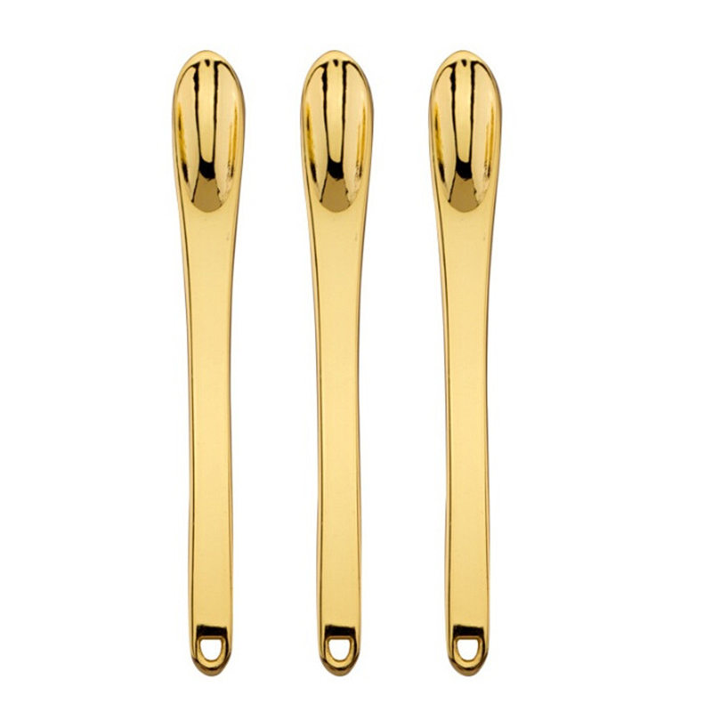 

New Zinc Alloy Gold Spoon Spice Powder Shovel Dabber Dab Portable Scoop Innovative Design For Snuff Snorter Sniffer Smoking Pipe Tool DHL