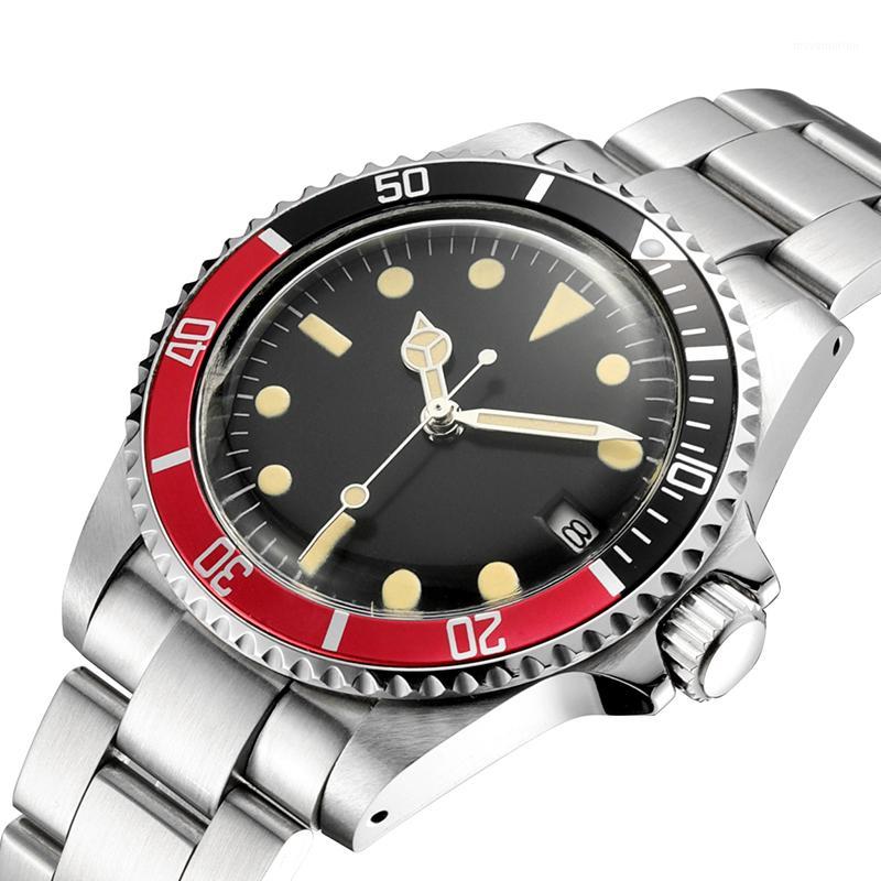 

Red Ocysa Black vintage no logo Mechanical Automatic Mens designer Watch Masculino Sport Mens Watches Wristwatch1