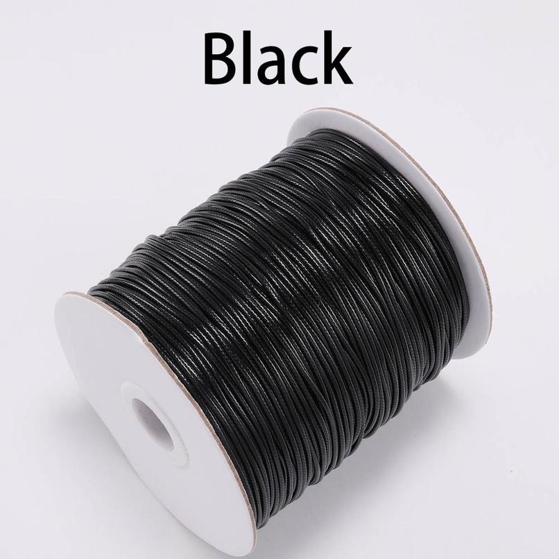 

10m/lot 1.0 1.5mm Black White Waxed Cotton Cord Thread Cord String Fit Beading Craft Diy Necklace For Jewelry Making wmtSuz