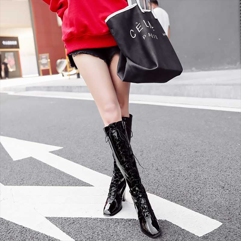 

2020 New Trend Plus Size Brand Design Girl Fashion Platform Thigh High Boots Women 2020 Ladies Over Knee Boots Shoes Sexy Bota, Black