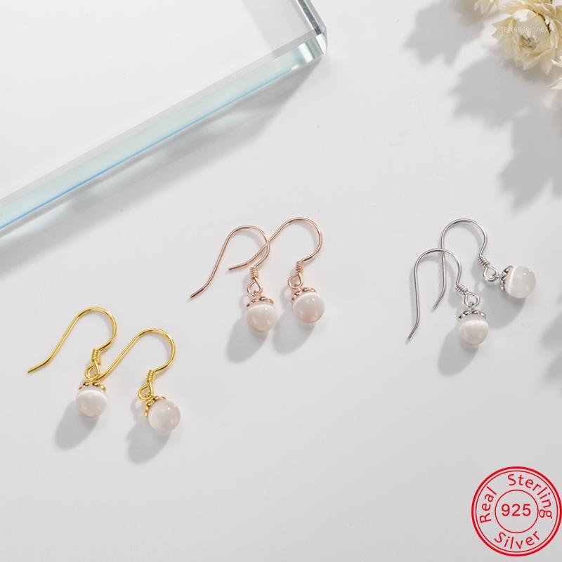 

Dangle & Chandelier ZEMO Cat's Eye Hook Earrings For Women 100% 925 Sterling Silver 3 Color Statement Girls' Jewelry1
