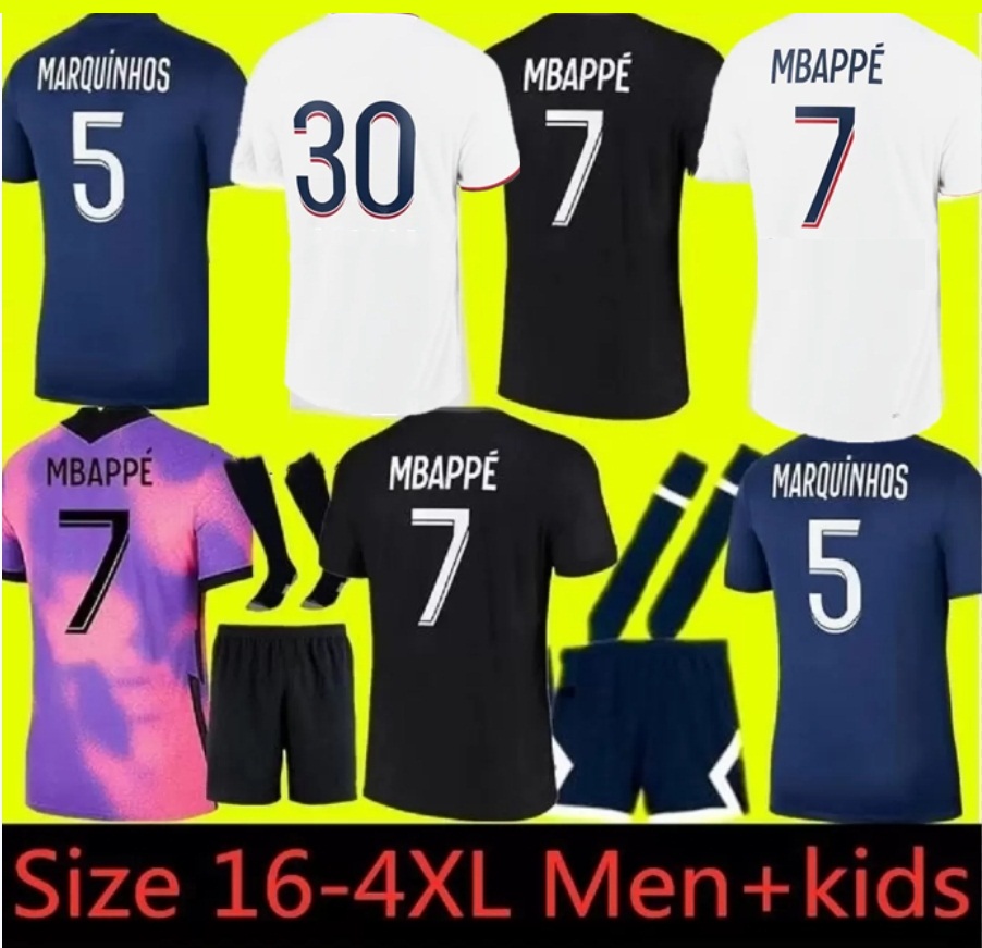 

adults and kids 21 22 MBAPPE soccer jerseys 2021 2022 DI MARIA WIJNALDUM SERGIO RAMOS HAKIMI fourth Maillots de football kit ICARDI VERRATTI third 4TH shirt PsGs, 22-23 home