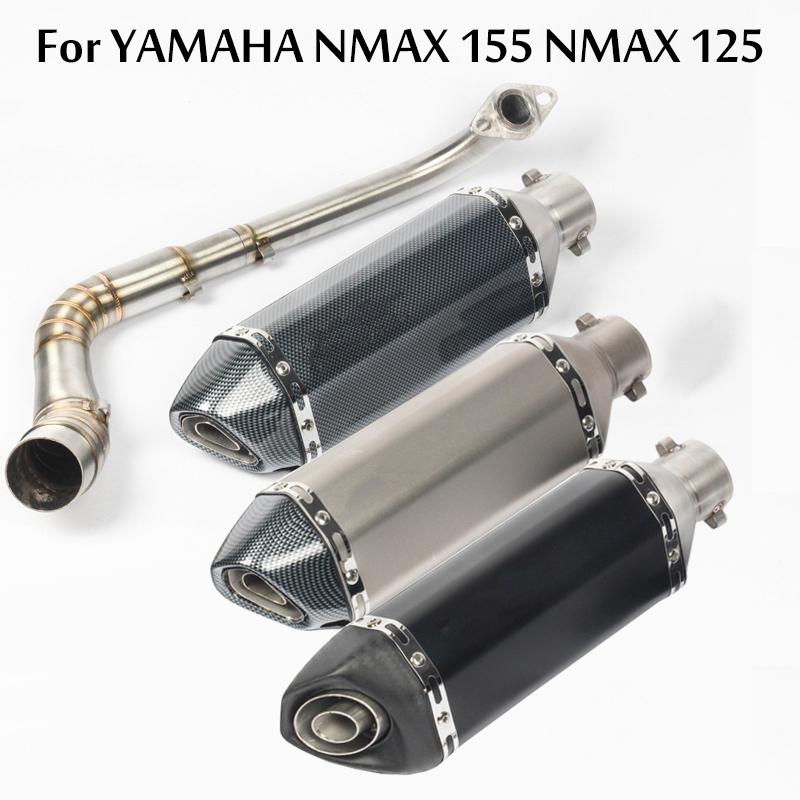 

Motorcycle Exhaust Slip-On Full System Front Middle Link for NMAX 155 NMAX155 NMAX 125 NMAX125 With Exhaust