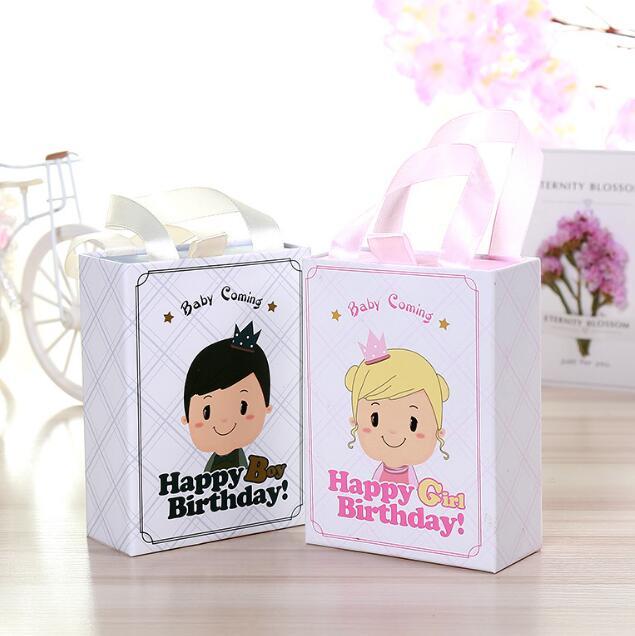 

free shipping wholesale L size 13.5*10*5cm children girl and boy handbag birthday gift favor boxes , DWBZ1