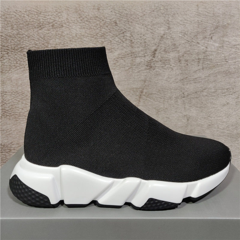 

2021 Speed Trainer Men Women Casual Shoes Oreo Black Red Brown Triple Navy Green Sole Blue Flat Fashion Sock Boots Sneakers With Dust Size 35-45
