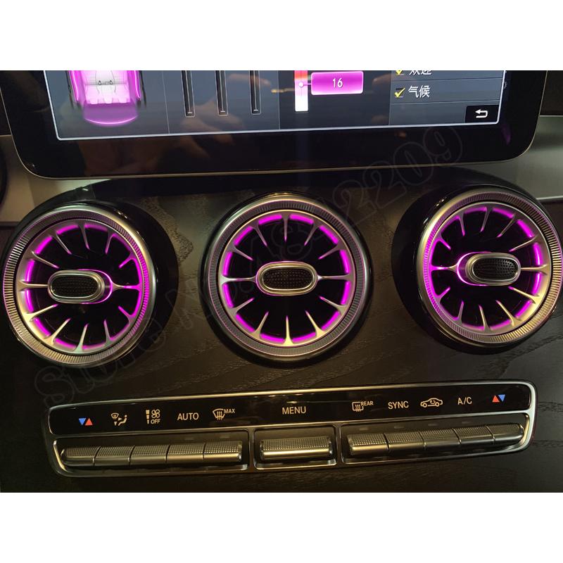 

Car Color decorative Ambient Light For - C/GLC class W205 X253 Front Console Dashboard AC Condition Air Outlet Turbo