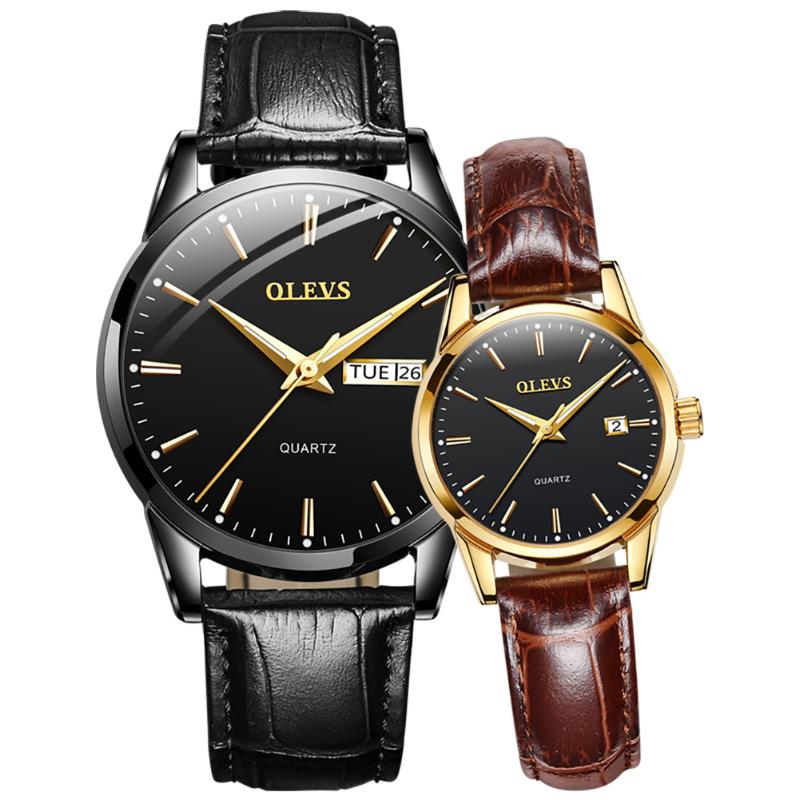 

Wristwatches 2021 Type Selling Couple Watches For Girlfriend, Man borwn-black