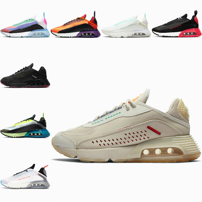 

New Cheap Outdoor 2090 women men shoes brushstroke triple black white Pure Platinum mens designer trainers chaussures sneakers, B1 be true 36-45