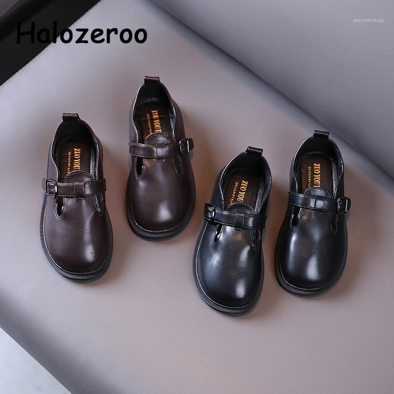 

2021 Spring Kids Shoes Children Pu Leather Flats Baby Girls Brand Shoes Toddler Soft Fashion Boys School Mary Jane1, Black