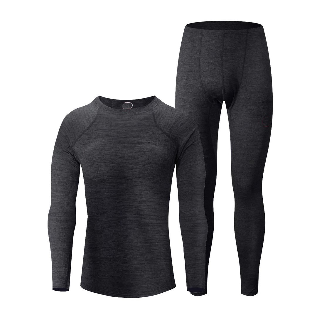 Mens Thermal Underwear Sets with Tops and Pants Heated Wool Long Johns Wear for Extreme Cold Weather Outdoor Sports or Ski Super Comfortable