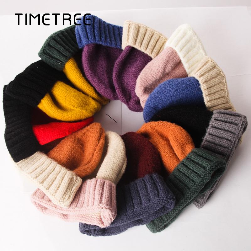 

Fashion Splice Thick Plush Windproof Women Hats Winter Warm Knitted Soft Berets Snapback Outdoor Casual Wool Caps lovers Beanies, A8