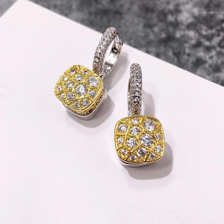 

7 Colors Crystal Hive Honeycomb style Earrings Black Red Yellow Color Drop Earring For Women Gift Fashion Jewelry(DJ1225)1