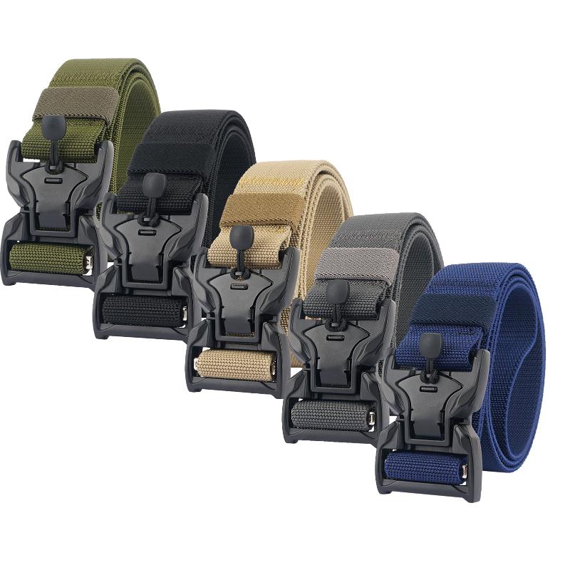 

2020 New Nylon Belt Dropship Men Army Tactical Belt Molle SWAT Combat Belts Knock Off Survival Waist Tactical Gear, Army green