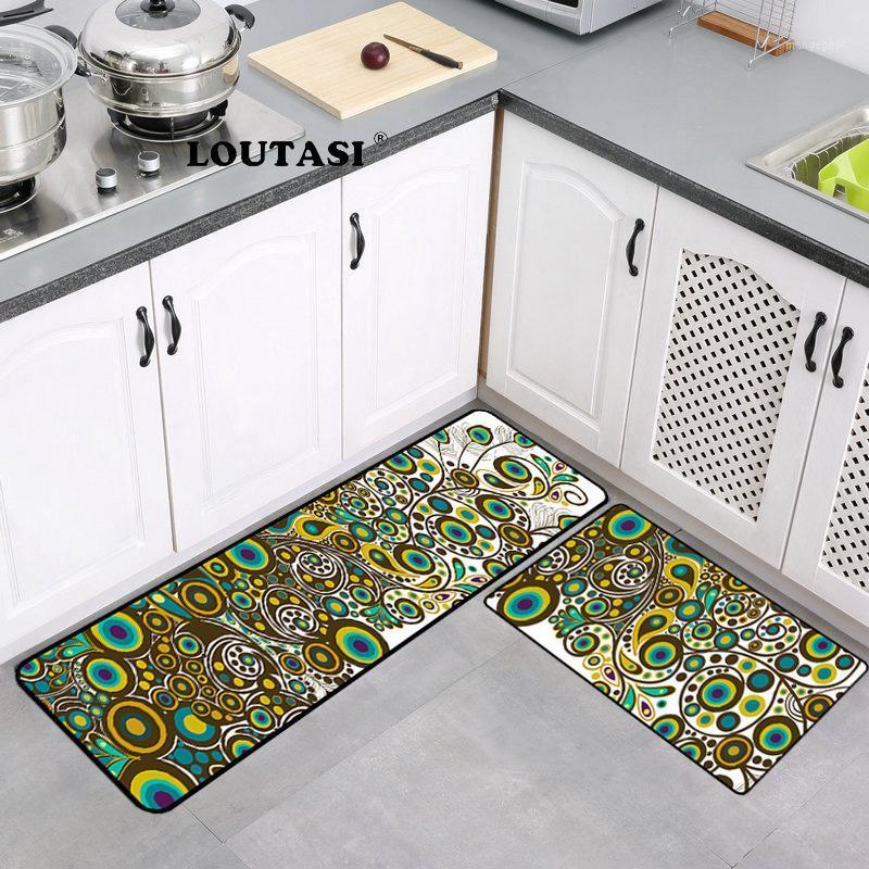 

LOUTASI Nordic Floral Printed Flannel Doormats Soft Carpet Kitchen Floor Mat Anti Slip Entrance Rug Welcome Door Mat Outdoor1