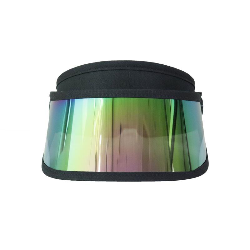 

Mirror Purple Rainbow Sunglasses Sun Protection UV Short Plastic Visor Hat custom support caps