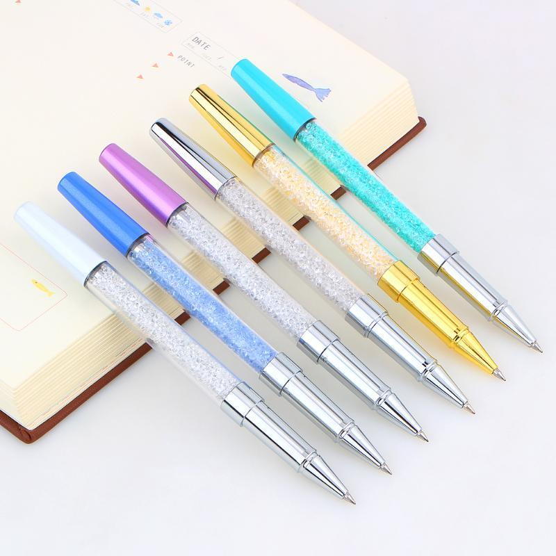 

Crystal Diamond Ballpoint Pens Stationery Ballpen Novelty Student for Writing Gift Office Material School Supplies1, Sky blue