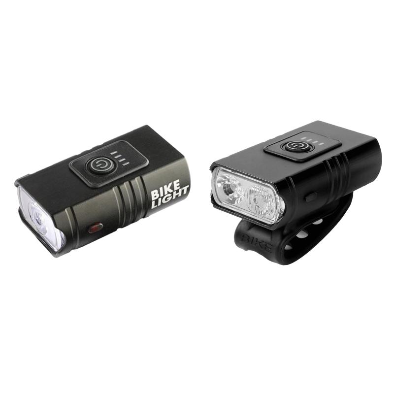 

Waterproof Bike Front Light USB Lamp Strap-Mount Cycling Strobe Accessories