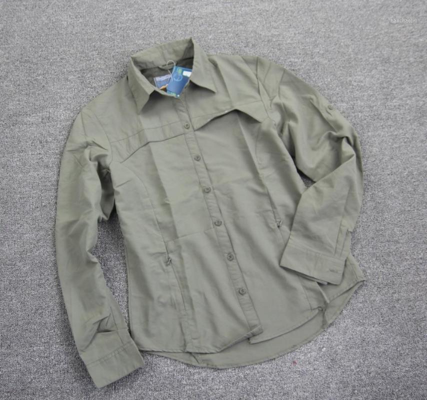 

Free shipping! - Women' quick dry shirt outdoor camping shirt fishing UV Protection1, Army green