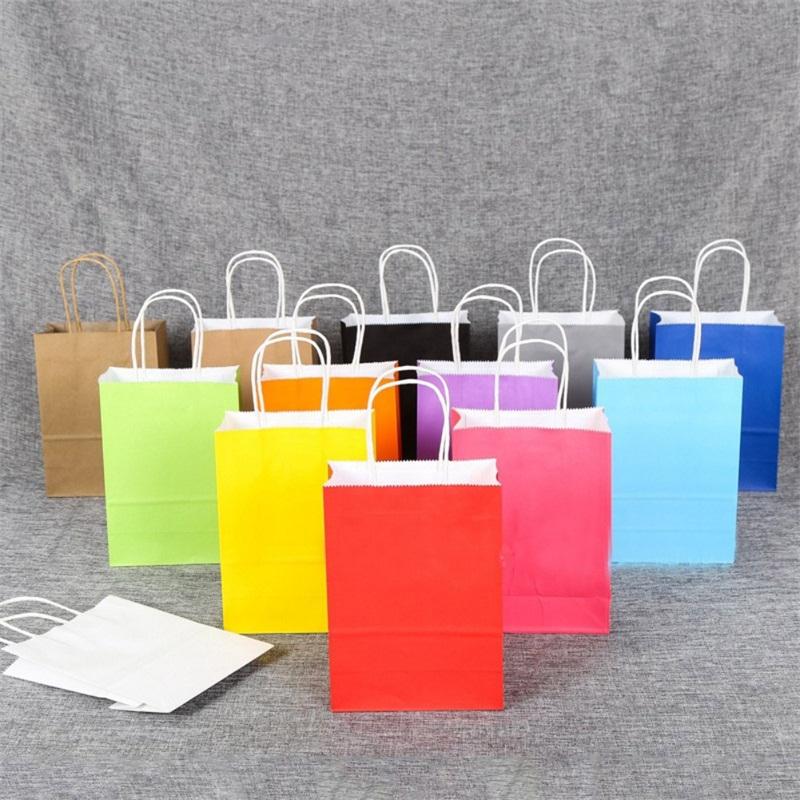 

Party Gift Coloured Paper Bags With Handles Wedding Birthday Christmas Shopping