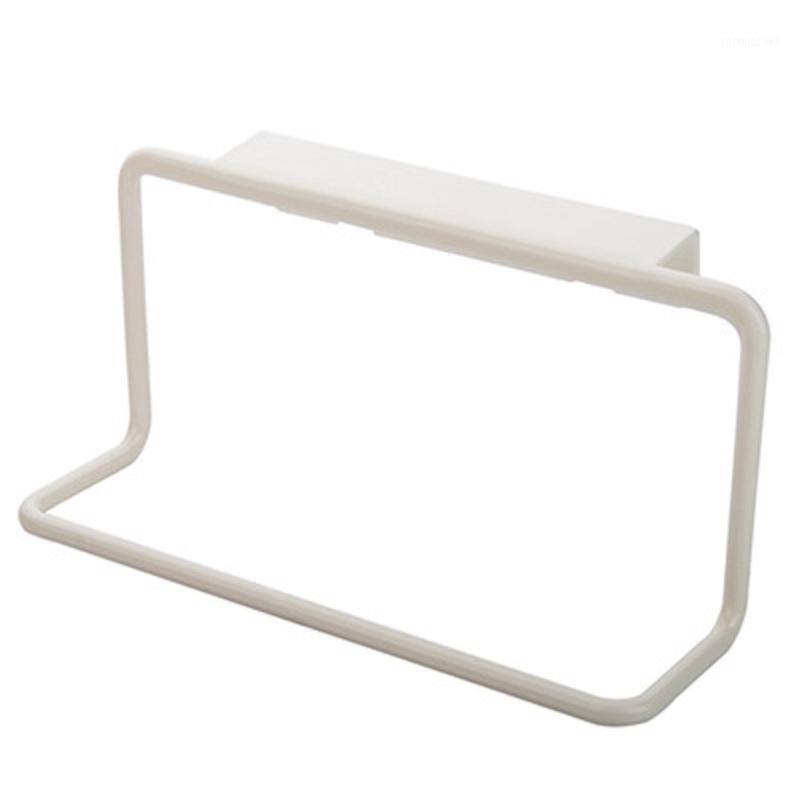 

Towel Holder Kitchen Organizer Towel Rack Hanging Holder Organizer Bathroom Kitchen Cabinet Cupboard Hanger Rack1, White