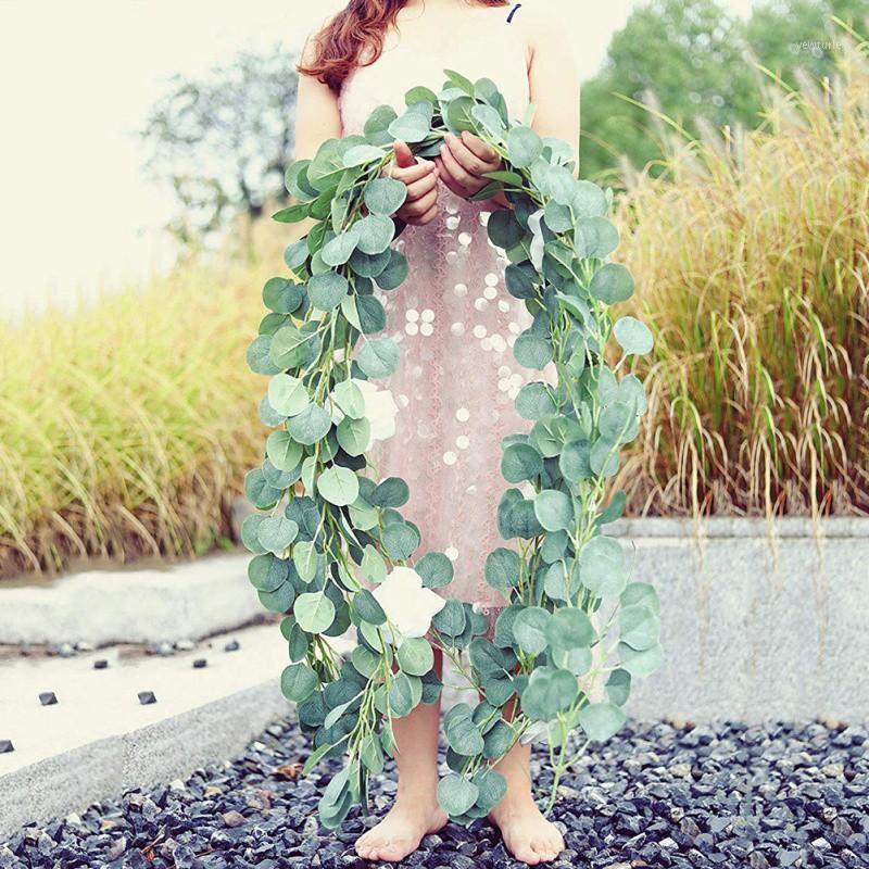 

2m Artificial Silk Eucalyptus Vine Hanging Wicker Leaves Vine Decor Wedding Party Simulation Wall Hanging Plant Leaves String1