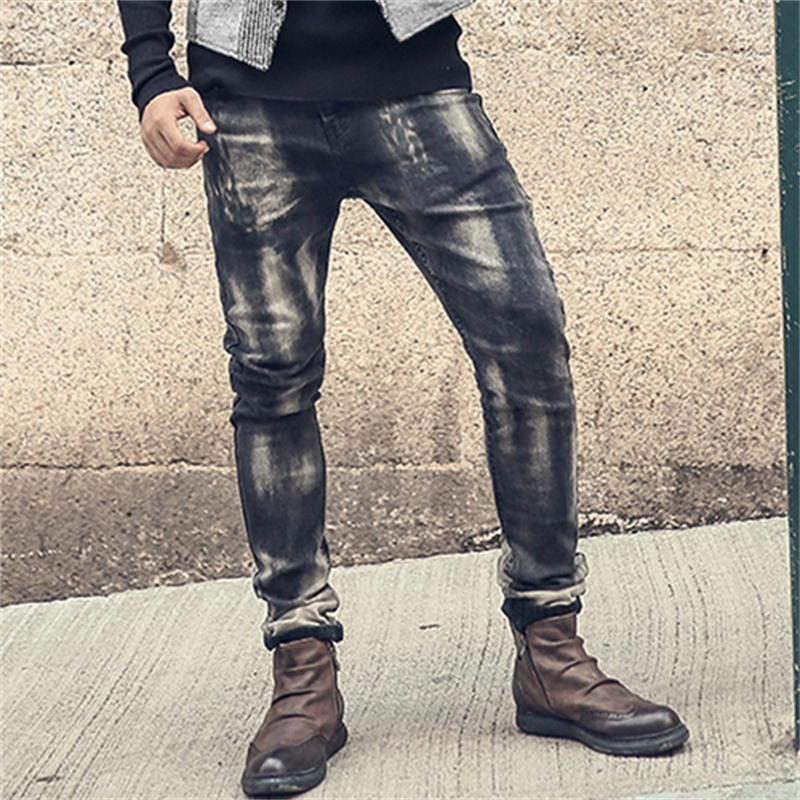 

2021 The New Autumn Gradual Gray Black Winter Classic Male Fine Fitting Brem Pants Stretching K813 Uasl