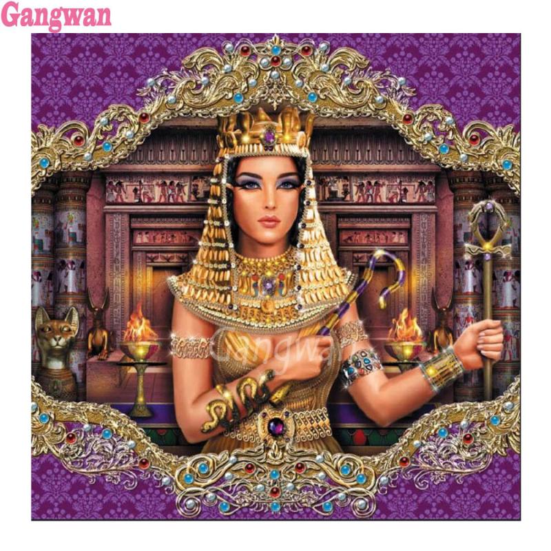 

5D DIY Diamond embroidery Cleopatra Full drill Diamond painting Cross Stitch kit Egypt queen Rhinestone Mosaic Painting decor