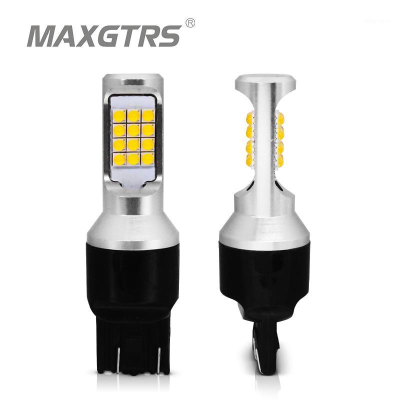

2x Newest 7443 7444 7440 7441 992 W21/5W LED Bulbs 24 SMD 3535 for Reverse Brake Tail RV Turn Signal Lights White 5500K1, As pic