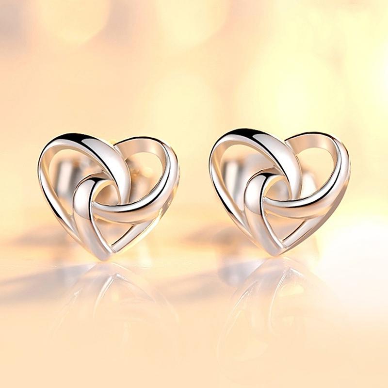 

Fashion Zircon Fits Fine Stud Earrings For Ladies Women Crown Love Flower Earrings Jewelry Birthday Wedding Gift