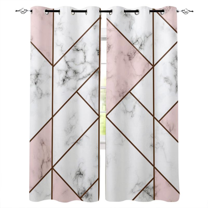 

Marble Texture Curtains For Kitchen Bedroom Window Treatment Curtains for Living Room Home Decoration, As pic