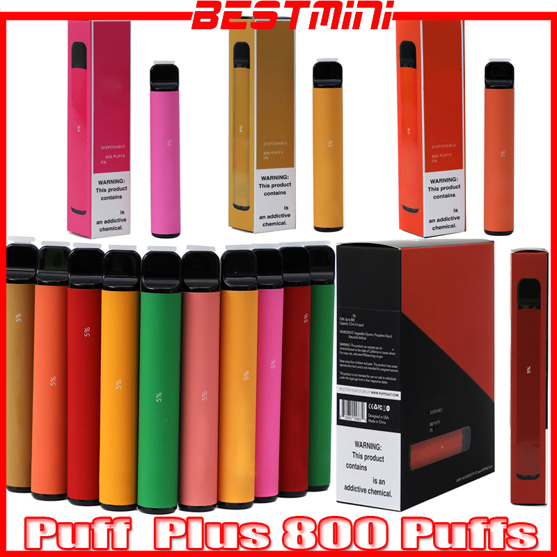

Puff Bar Plus 800 Puffs Disposable Vape Pen E Cigarette With Security Code 550mAh Battery 3.2ml Pods Pre-Filled Cartridges PuffBar Stick Kit