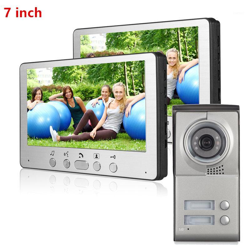 

3/2 Units Apartment Video Intercom System 10/9/7 Inch Monitor Video Door Phone Intercom System Wired Home Doorbell kit1
