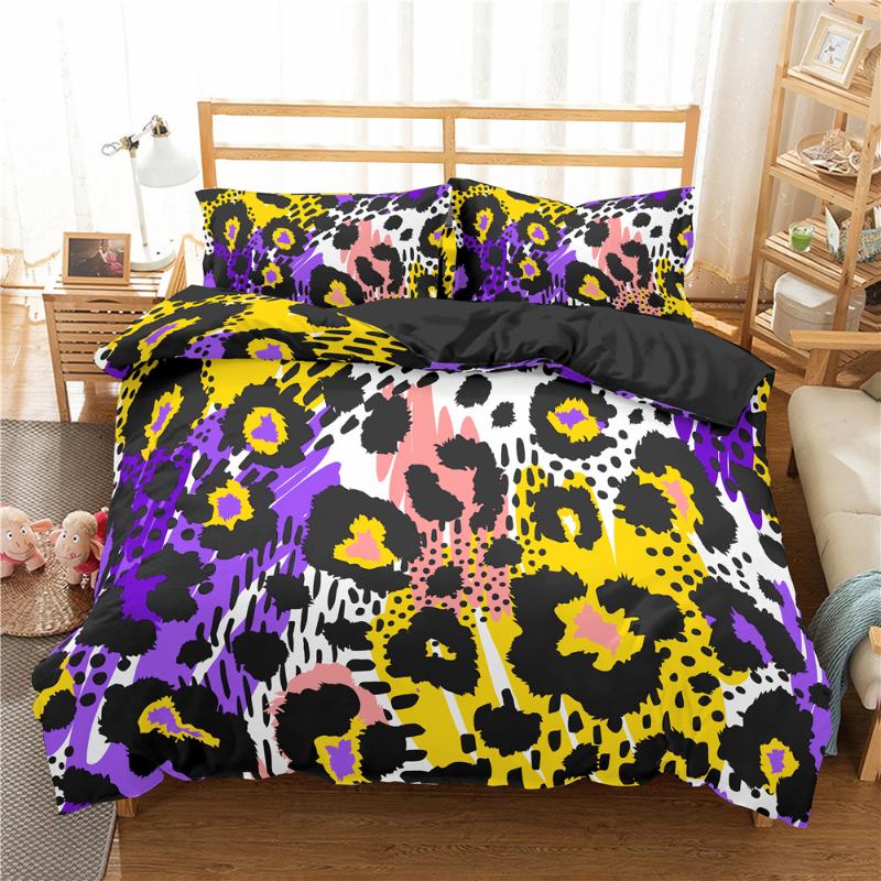 

3d Leopard Print Camouflage Bedding Set Luxury Duvet Cover Set Queen King Quilt Bed Linen Home Textiles, Cd245-5