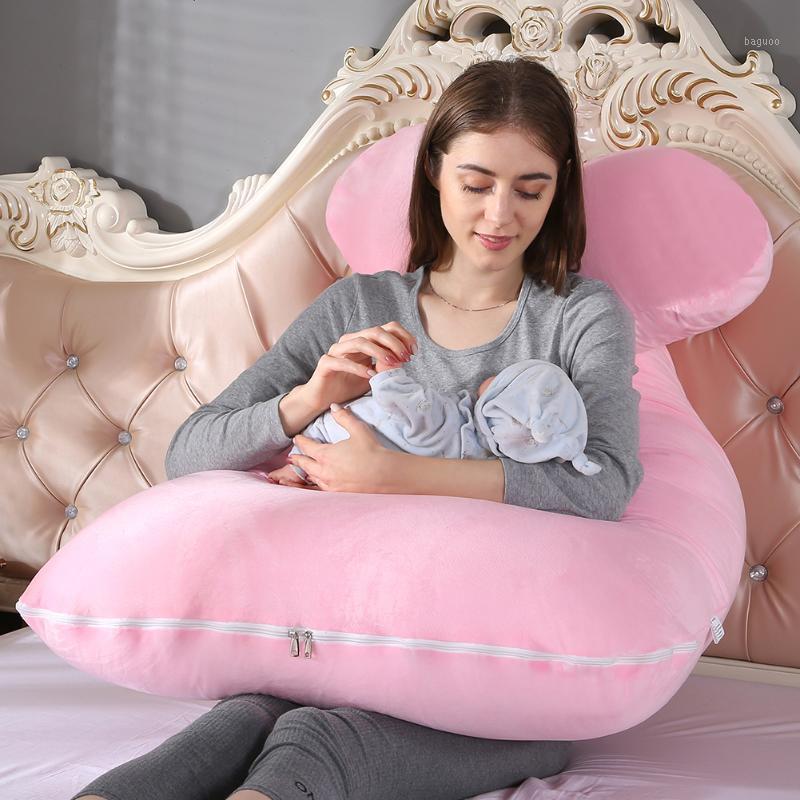 

70*130 cm Big Size Pure Cotton Fabric Multifunction Pregnancy Pillow Case Cotton Comfort Soft Cover U-Type for Maternity Women1