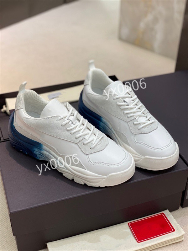 

2021 Run Away sneaker calf leather 35-46 rainbow Luxury Shoe classic runner shoes Hand-finished technical rubber casual sneakers yh211101, Choose the color